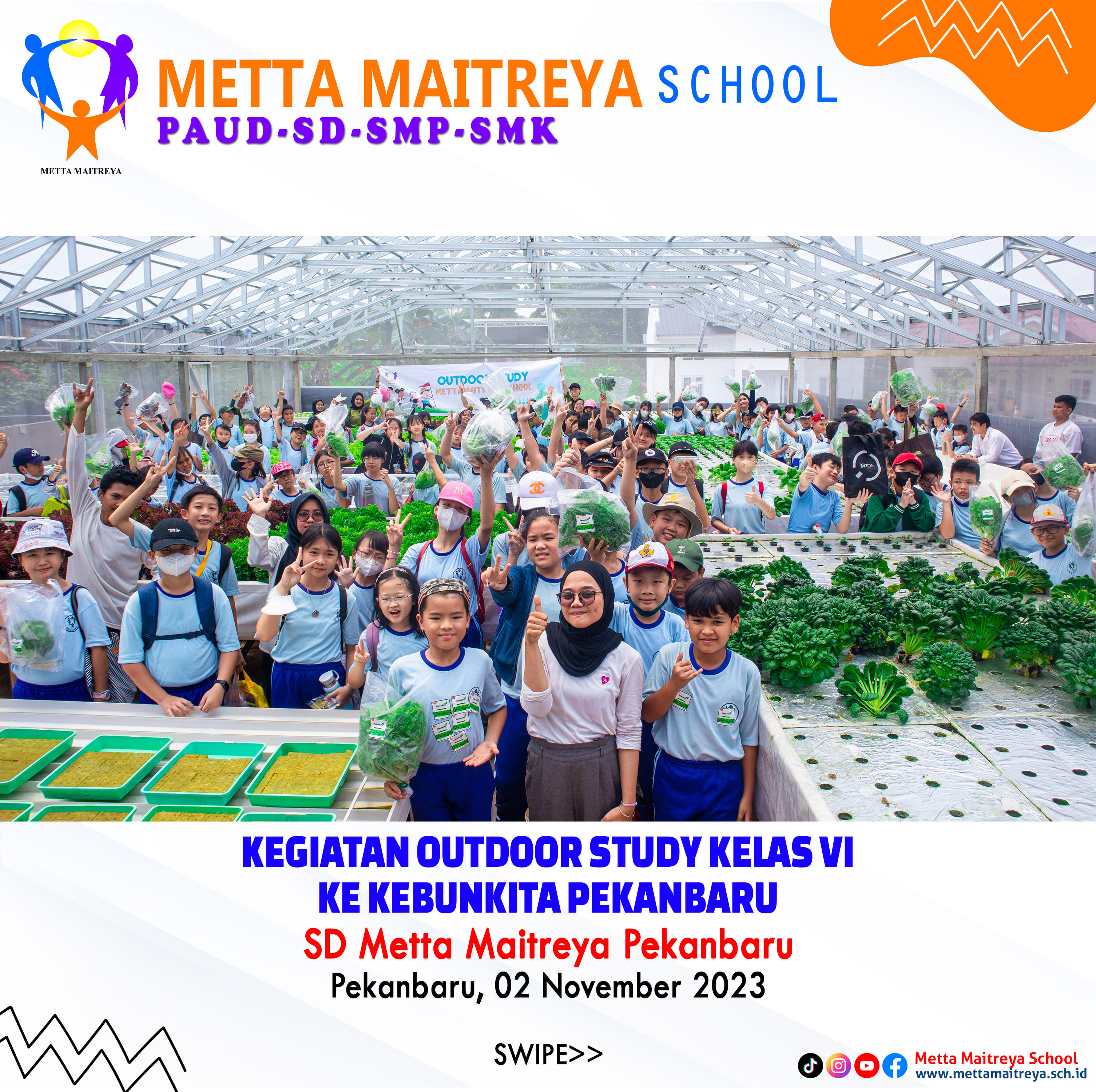 Kegiatan Outdoor Study Kelas VI SD Metta Maitreya ke KebunKita Pekanbaru | SD METTA MAITREYA